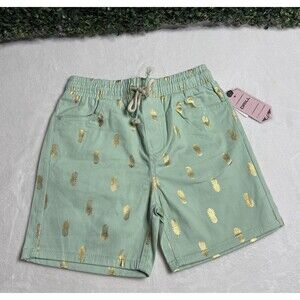 Mens S Drill Clothing Co Gold Pineapple Print Shorts Mint NWT